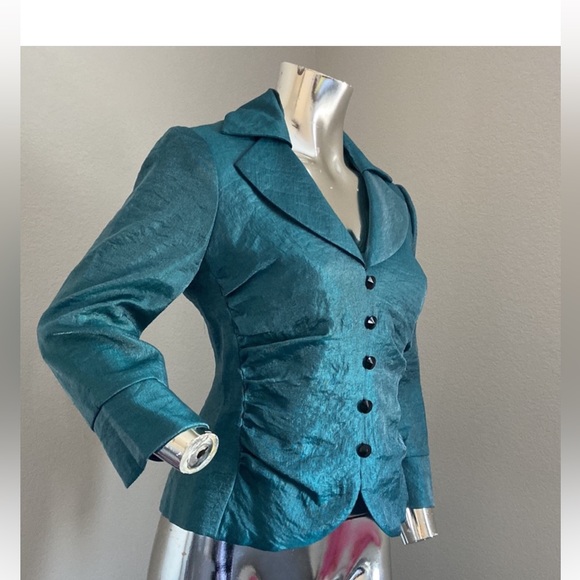 SOLD- Adrianna Papell Gathered Evening Jacket - Picture 4 of 9